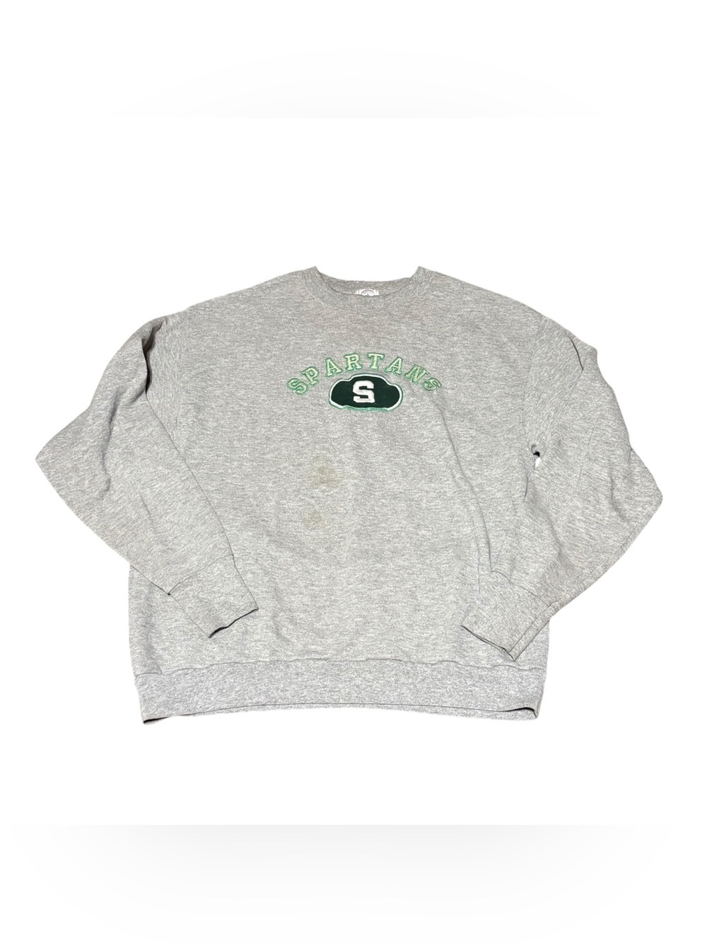 Vintage Michigan State University Spartans Crewneck Sweatshirt Large Gray